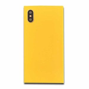 iPhone X / XS SQUARE Yellow Matte Soft Touch Case - NEW